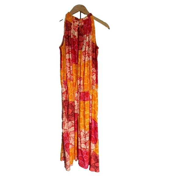 Ann Taylor Red and Orange Floral Maxi Dress - Picture 1 of 8